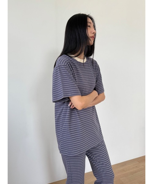 Didot.showroom(ディドット ショールーム)の「【DIDOT.】フリースボーダーフレアパンツ(その他パンツ・レディース・パープル/チャコール/ブラック/アイボリー・FREE)」の22枚目の写真
