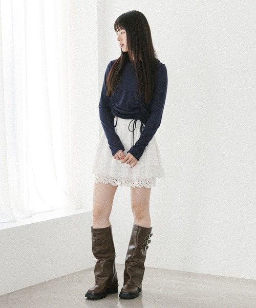 Heather（ヘザー）の「ベルト付きカバーロングブーツ　581674（ブーツ・レディース・ブラウン/ブラック・L/M）」の3枚目の写真