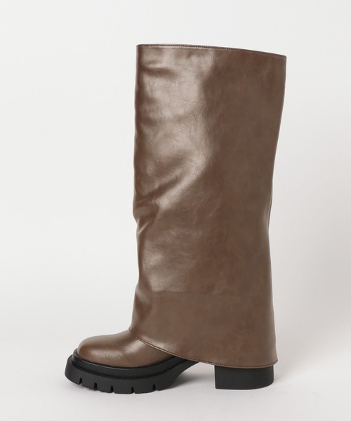 セール】ベルト付きカバーロングブーツ 581674（ブーツ）｜Heather