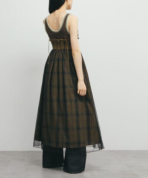 今期新品　KBF♡ チュールレイヤードチェックスカート セール】チュールレイヤードチェックスカート（スカート）｜KBF