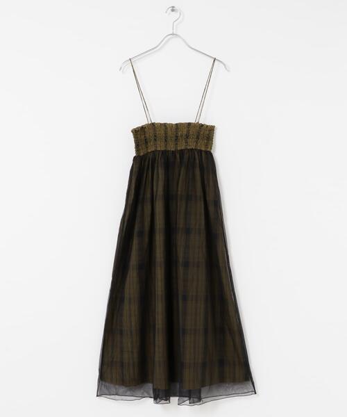 セール】チュールレイヤードチェックスカート（スカート）｜KBF