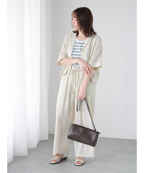 Te chichi TERRASSE（テチチテラス）の「前後2WAYヘンリーネックタンクトップ（タンクトップ・レディース・ブラック/オフホワイト/ブルー・F）」の5枚目の写真