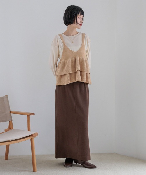 LOWRYS FARM（ローリーズファーム）の「ベロア２ＷＡＹプルオーバーＬＳ  577775（Tシャツ/カットソー・レディース・ネイビー/ブラウン/オフホワイト/ブラック・FREE）」の7枚目の写真