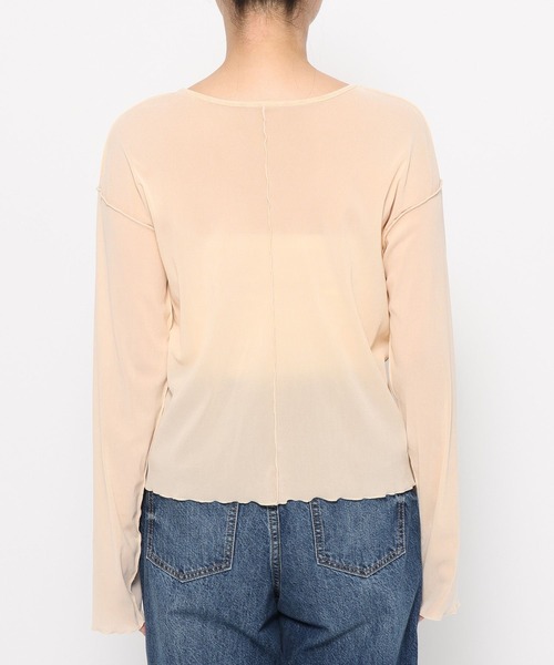 LOWRYS FARM（ローリーズファーム）の「ベロア２ＷＡＹプルオーバーＬＳ  577775（Tシャツ/カットソー・レディース・ネイビー/ブラウン/オフホワイト/ブラック・FREE）」の10枚目の写真