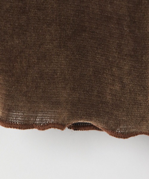 LOWRYS FARM（ローリーズファーム）の「ベロア２ＷＡＹプルオーバーＬＳ  577775（Tシャツ/カットソー・レディース・ネイビー/ブラウン/オフホワイト/ブラック・FREE）」の16枚目の写真