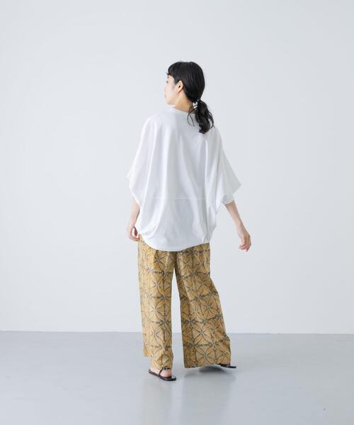 かぐれ(カグレ)の「ワイドコクーンドルマンカットソー(Tシャツ/カットソー・レディース・ネイビー/ブラック/オフホワイト・FREE)」の10枚目の写真
