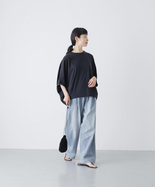 かぐれ(カグレ)の「ワイドコクーンドルマンカットソー(Tシャツ/カットソー・レディース・ネイビー/ブラック/オフホワイト・FREE)」の17枚目の写真