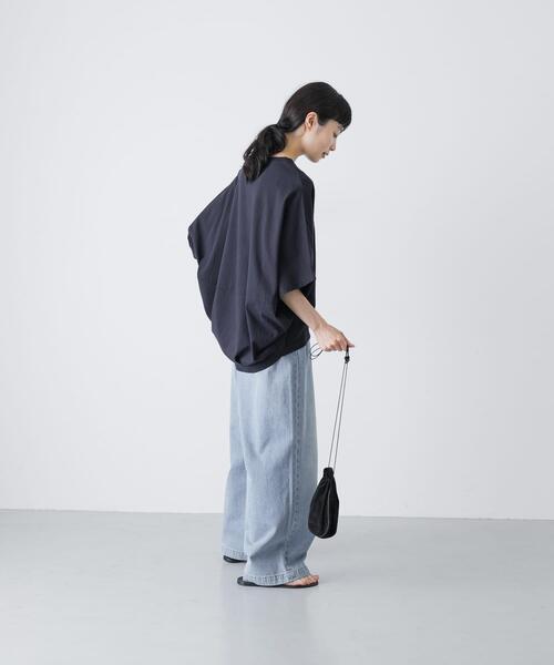 かぐれ(カグレ)の「ワイドコクーンドルマンカットソー(Tシャツ/カットソー・レディース・ネイビー/ブラック/オフホワイト・FREE)」の18枚目の写真