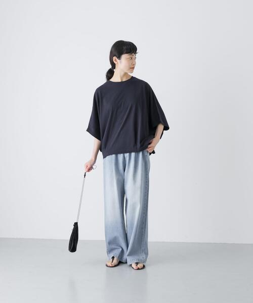 かぐれ(カグレ)の「ワイドコクーンドルマンカットソー(Tシャツ/カットソー・レディース・ネイビー/ブラック/オフホワイト・FREE)」の19枚目の写真