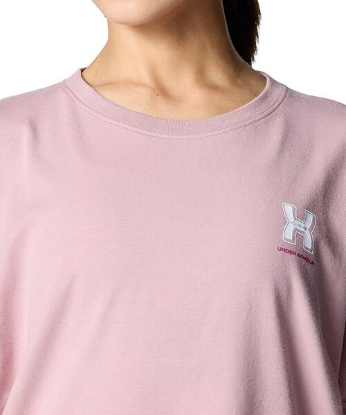 UNDER ARMOUR(アンダーアーマー)の「UAパフォーマンスコットン Tシャツ(トレーニング/レディース)(Tシャツ/カットソー・レディース・ピンク系・L/XL/M/S)」の4枚目の写真