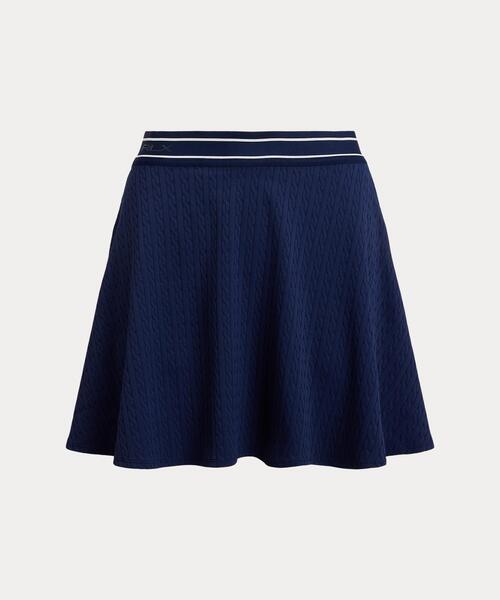 RLX GOLF（アールエルエックスゴルフ）の「ケーブルモチーフ Aライン スコート（その他パンツ・レディース・ネイビー系1・L/M/S/XS/XXS）」の2枚目の写真