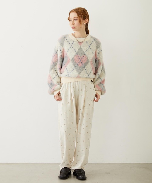 MILKFED.(ミルクフェド)の「HEART ARGYLE KNIT TOP(ニット/セーター・レディース・オフホワイト/ブラック/ブラウン・ONE SIZE)」の17枚目の写真