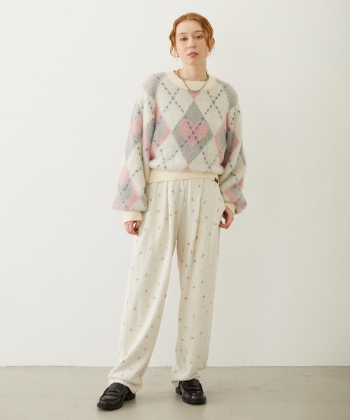 MILKFED.(ミルクフェド)の「HEART ARGYLE KNIT TOP(ニット/セーター・レディース・オフホワイト/ブラック/ブラウン・ONE SIZE)」の18枚目の写真
