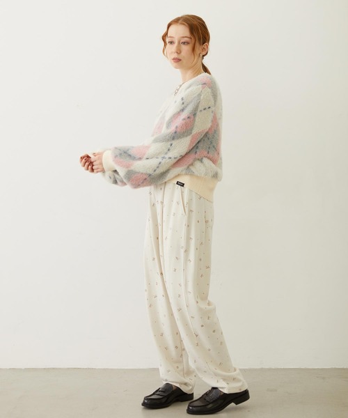 MILKFED.(ミルクフェド)の「HEART ARGYLE KNIT TOP(ニット/セーター・レディース・オフホワイト/ブラック/ブラウン・ONE SIZE)」の19枚目の写真