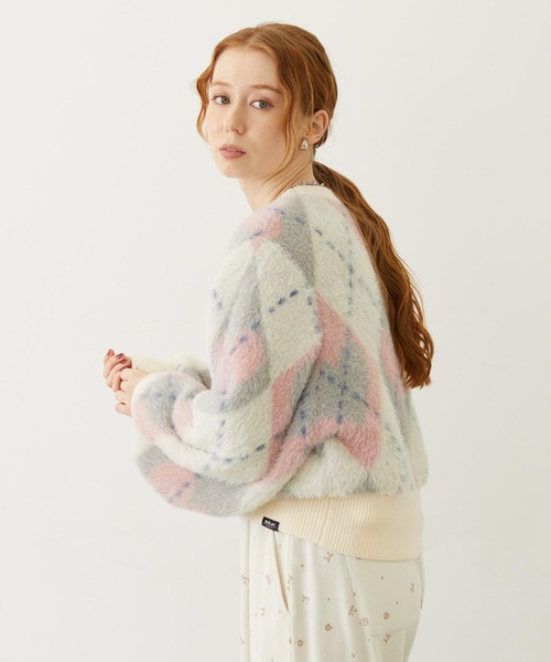 MILKFED.(ミルクフェド)の「HEART ARGYLE KNIT TOP(ニット/セーター・レディース・オフホワイト/ブラック/ブラウン・ONE SIZE)」の16枚目の写真