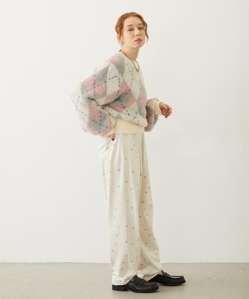 MILKFED.(ミルクフェド)の「HEART ARGYLE KNIT TOP(ニット/セーター・レディース・オフホワイト/ブラック/ブラウン・ONE SIZE)」の20枚目の写真