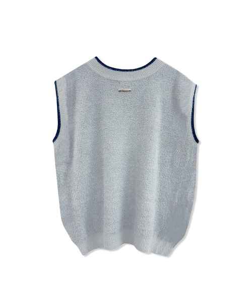 ANDGEEBEE（アンジービー）の「UNISEX エンブレムシャギーベスト（ベスト・レディース・ブラック/グレー・FREE）」の7枚目の写真