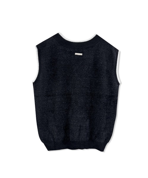 ANDGEEBEE（アンジービー）の「UNISEX エンブレムシャギーベスト（ベスト・レディース・ブラック/グレー・FREE）」の14枚目の写真