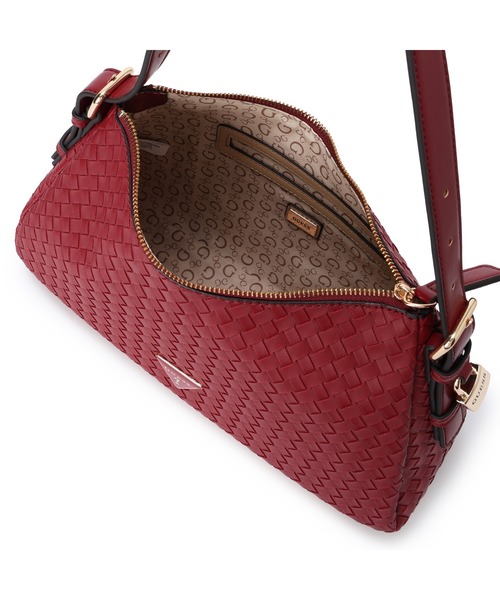 Guess（ゲス）の「ALISHA Shoulder ショルダーバッグ（ハンドバッグ・レディース・ワインレッド/ブラック/ライトベージュ・ONE SIZE）」の8枚目の写真