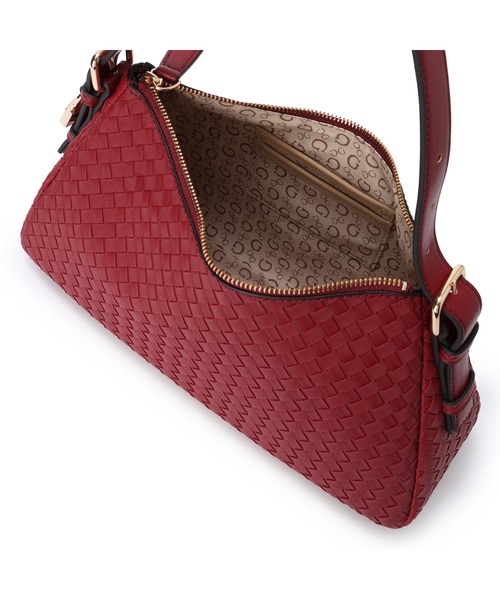 Guess（ゲス）の「ALISHA Shoulder ショルダーバッグ（ハンドバッグ・レディース・ワインレッド/ブラック/ライトベージュ・ONE SIZE）」の9枚目の写真