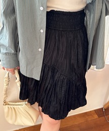 グロッシーバルーンミディスカート