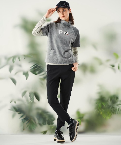 Picone CLUB(ピッコーネクラブ)の「吸湿発熱ボーダー切替プルオーバー(Tシャツ/カットソー・レディース・ブラック/ダークグレー/ライトグレー/グレー・M/S/L)」の9枚目の写真