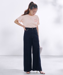 COHINA DENIM フレアワイド 【低身長・小柄女性】