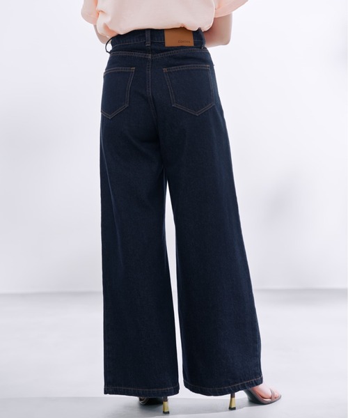 COHINA DENIM フレアワイド 【低身長・小柄女性】（デニムパンツ