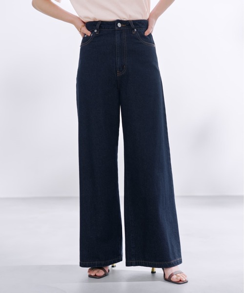 COHINA(コヒナ)の「COHINA DENIM フレアワイド 【低身長・小柄女性】(デニムパンツ・レディース・ブルー/ネイビー・XXXS/XS-Short/S-Short/M-Short/XXS/XS-Regular/S-Regular/M-Regular)」の11枚目の写真