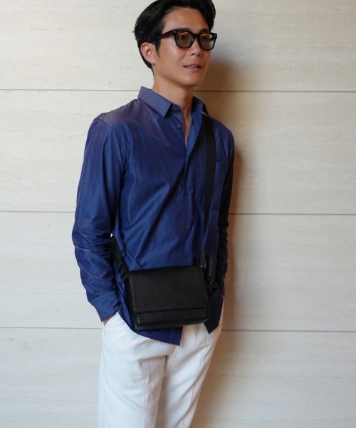 STYLISE（スタイライズ）の「【SYNQUE】Box shoulder bag / ブラック［C］（ショルダーバッグ・メンズ・ブラック・ONE）」の10枚目の写真