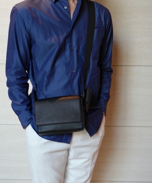 STYLISE（スタイライズ）の「【SYNQUE】Box shoulder bag / ブラック［C］（ショルダーバッグ・メンズ・ブラック・ONE）」の11枚目の写真