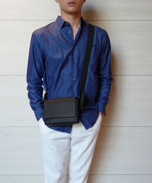 STYLISE（スタイライズ）の「【SYNQUE】Box shoulder bag / ブラック［C］（ショルダーバッグ・メンズ・ブラック・ONE）」の14枚目の写真