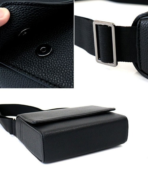STYLISE（スタイライズ）の「【SYNQUE】Box shoulder bag / ブラック［C］（ショルダーバッグ・メンズ・ブラック・ONE）」の21枚目の写真