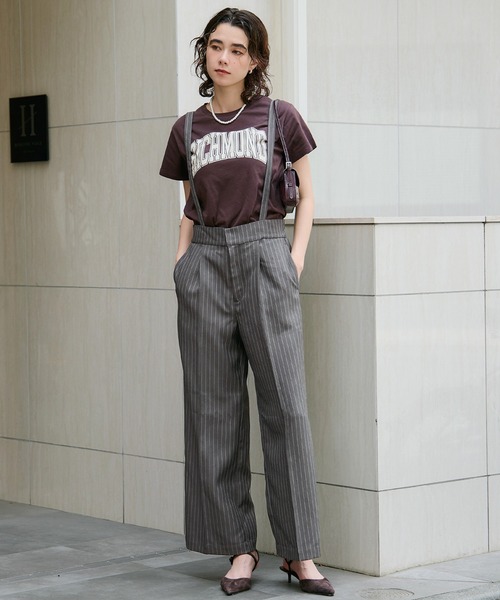 ヘリンボーンストライプ2wayサロペット（サロペット/オーバーオール