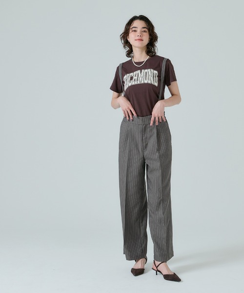 ヘリンボーンストライプ2wayサロペット（サロペット/オーバーオール