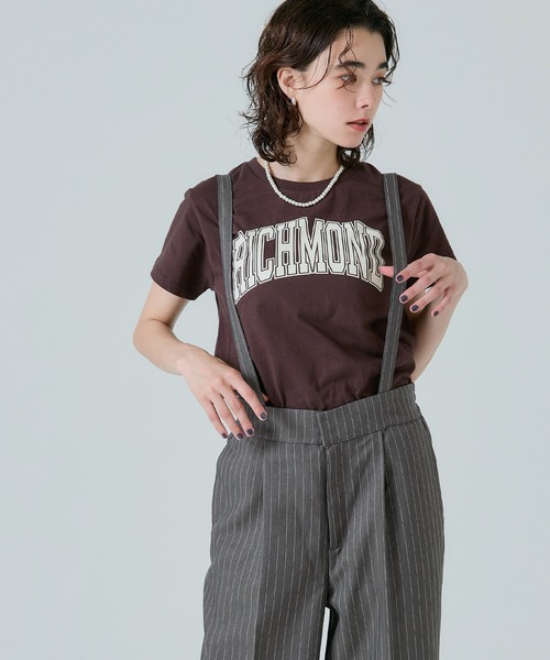coca(coca)(コカ)の「ヘリンボーンストライプ2wayサロペット(サロペット/オーバーオール・レディース・チャコール/ネイビー・L/M/S)」の10枚目の写真