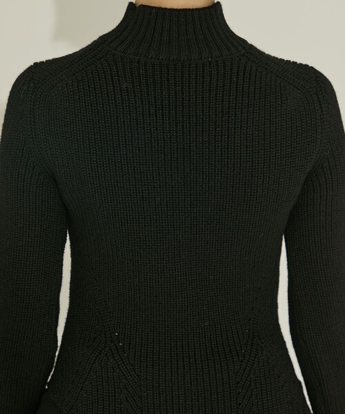 JOHN LAWRENCE SULLIVAN（ジョンローレンスサリバン）の「【JOHN LAWRENCE SULLIVAN/ジョンローレンスサリバン】RIBED PEPLUM HI-NECK KNIT SWEATER/ペプラムニット（ニット/セーター・レディース・ブラック/グレー・XS）」の15枚目の写真