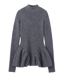 JOHN LAWRENCE SULLIVAN | 【JOHN LAWRENCE SULLIVAN/ジョンローレンスサリバン】RIBED PEPLUM HI-NECK KNIT SWEATER/ペプラムニット(ニット/セーター)