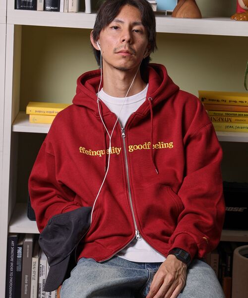 FFEIN（フェイン）】センター3D刺繍立体フードZIPパーカー / パーカー