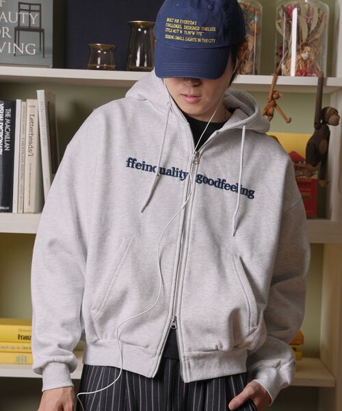 FFEIN（フェイン）】センター3D刺繍立体フードZIPパーカー / パーカー