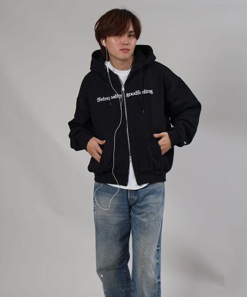 FFEIN（フェイン）の「【FFEIN（フェイン）】センター3D刺繍立体フードZIPパーカー / パーカー 裏起毛 ヘビーウエイト ジップ フーディ ダブルジップ（パーカー・メンズ・アッシュグレー/ワイン/ブラック/ブラウン/ネイビー・LARGE/MEDIUM/SMALL）」の15枚目の写真