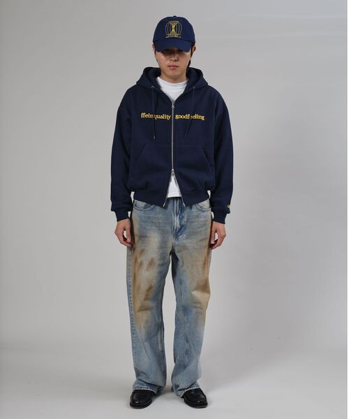 FFEIN（フェイン）の「【FFEIN（フェイン）】センター3D刺繍立体フードZIPパーカー / パーカー 裏起毛 ヘビーウエイト ジップ フーディ ダブルジップ（パーカー・メンズ・アッシュグレー/ワイン/ブラック/ブラウン/ネイビー・LARGE/MEDIUM/SMALL）」の17枚目の写真