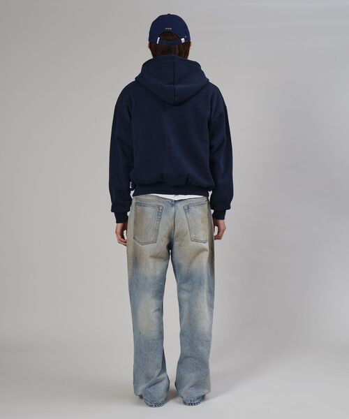 FFEIN（フェイン）の「【FFEIN（フェイン）】センター3D刺繍立体フードZIPパーカー / パーカー 裏起毛 ヘビーウエイト ジップ フーディ ダブルジップ（パーカー・メンズ・アッシュグレー/ワイン/ブラック/ブラウン/ネイビー・LARGE/MEDIUM/SMALL）」の21枚目の写真