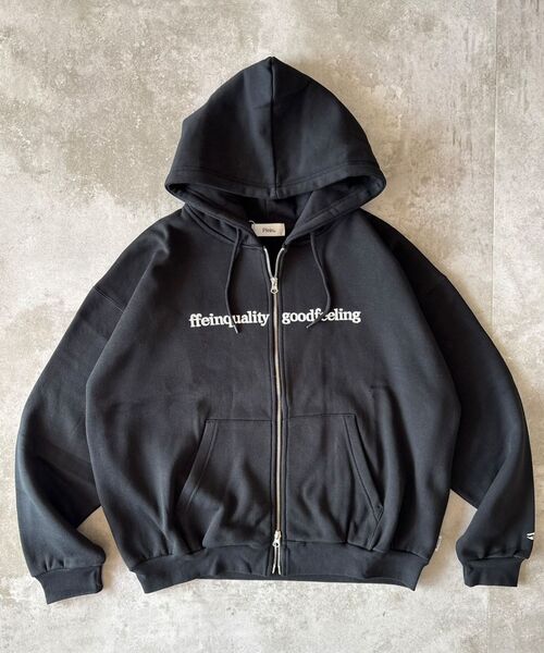 FFEIN（フェイン）の「【FFEIN（フェイン）】センター3D刺繍立体フードZIPパーカー / パーカー 裏起毛 ヘビーウエイト ジップ フーディ ダブルジップ（パーカー・メンズ・アッシュグレー/ワイン/ブラック/ブラウン/ネイビー・LARGE/MEDIUM/SMALL）」の22枚目の写真