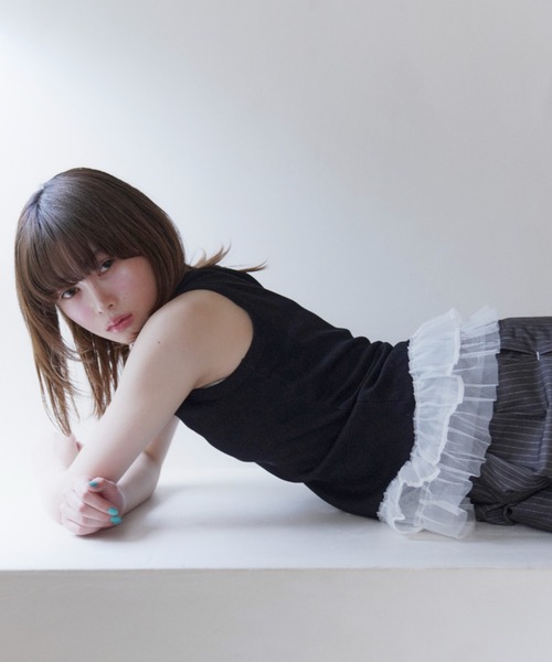haek(ハク)の「lace frills tank top/レースフリルタンクトップ(タンクトップ・レディース・イエロー/ブラック・FREE)」の22枚目の写真