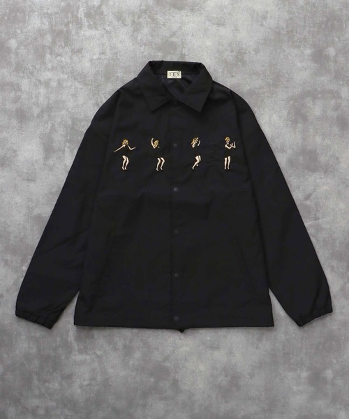 The Endless Summer（エンドレスサマー）の「TES GOGO DANCER EMB COACH JACKET / コーチジャケット（ナイロンジャケット・メンズ・ベージュ/ネイビー/ブラック・MEDIUM/LARGE/X-LARGE）」の2枚目の写真