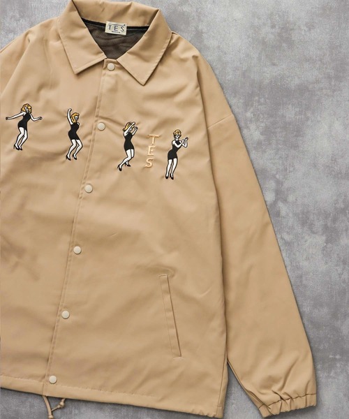 The Endless Summer（エンドレスサマー）の「TES GOGO DANCER EMB COACH JACKET / コーチジャケット（ナイロンジャケット・メンズ・ベージュ/ネイビー/ブラック・MEDIUM/LARGE/X-LARGE）」の9枚目の写真