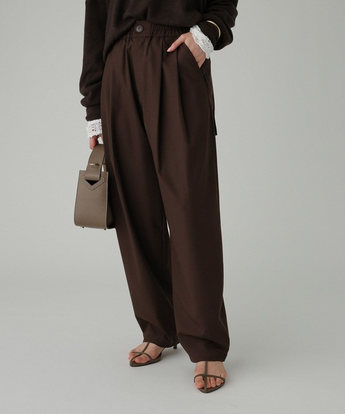 BABYLONE（バビロン）の「T/Wストレッチトロタックパンツ（その他パンツ・レディース・チャコール/ベージュ/ダークブラウン・38inch/36inch）」の3枚目の写真
