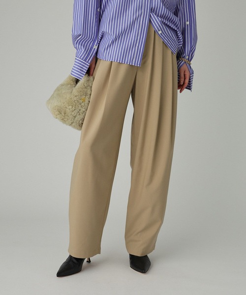 BABYLONE（バビロン）の「T/Wストレッチトロタックパンツ（その他パンツ・レディース・チャコール/ベージュ/ダークブラウン・38inch/36inch）」の12枚目の写真