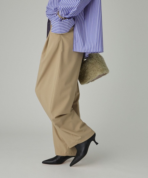 BABYLONE（バビロン）の「T/Wストレッチトロタックパンツ（その他パンツ・レディース・チャコール/ベージュ/ダークブラウン・38inch/36inch）」の15枚目の写真